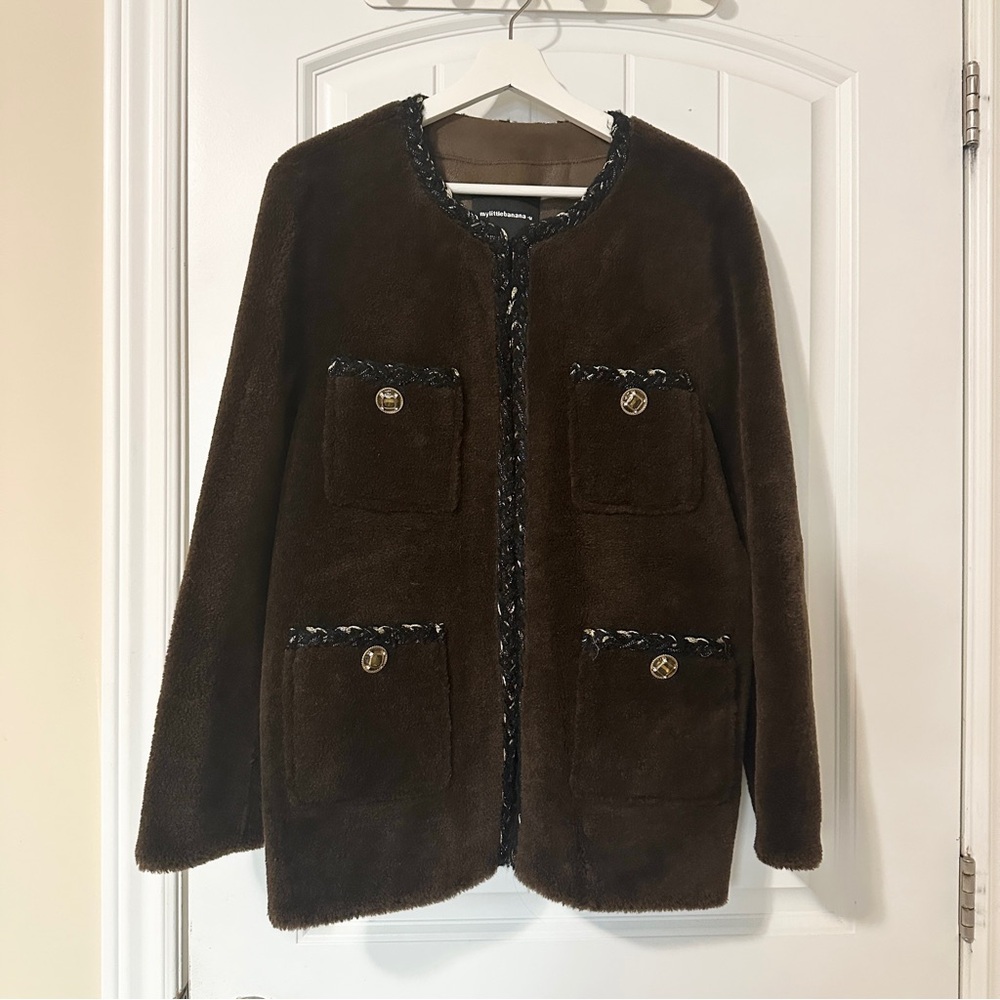 Brown shearling jacket